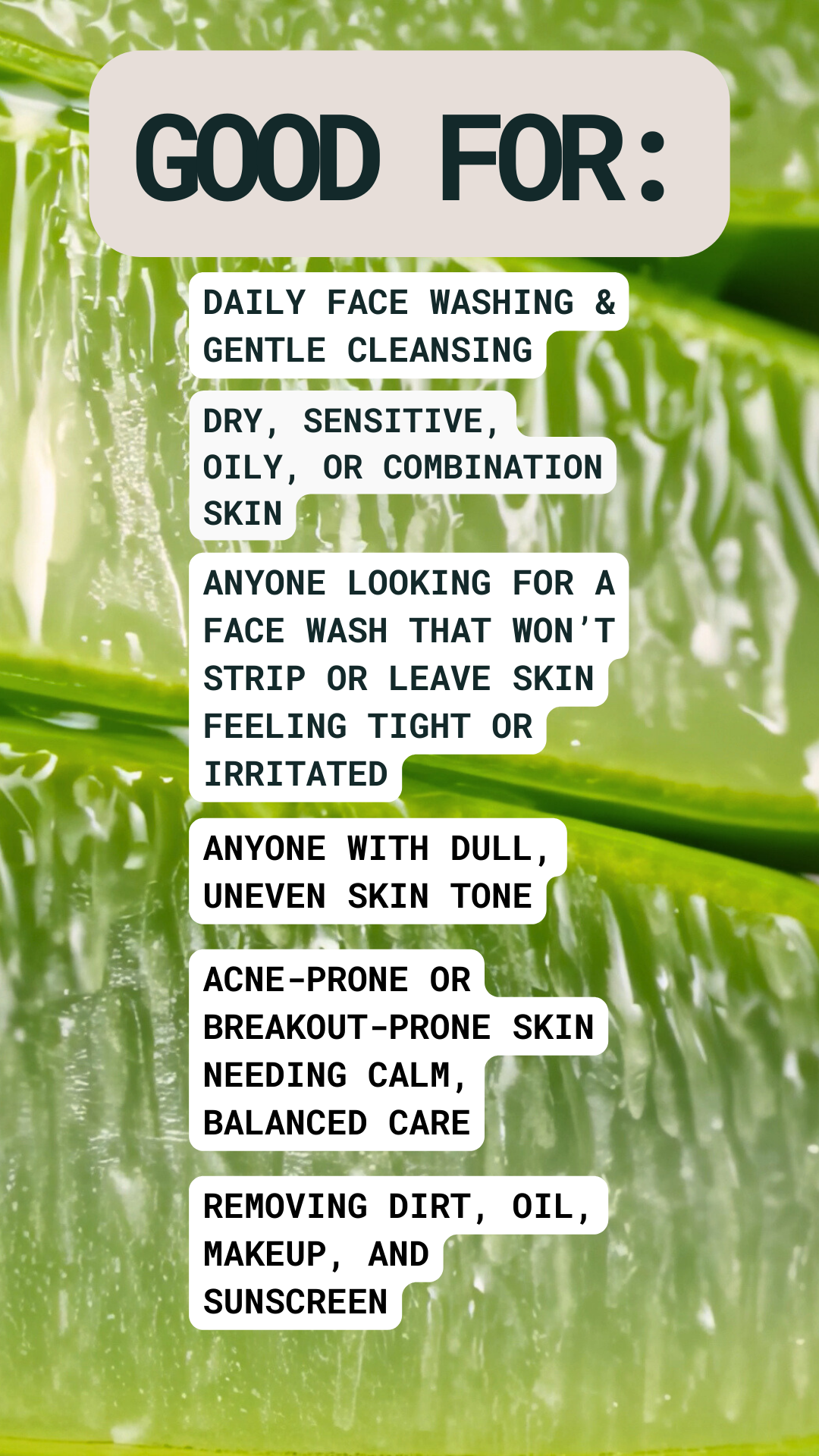SAMPLE SIZE ALOE VERA FACE WASH (CLEANSER)